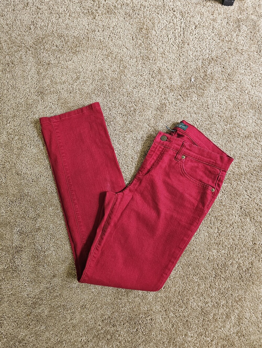 Vintage Ralph Lauren Women’s Red Slim Fit Jeans Size 10